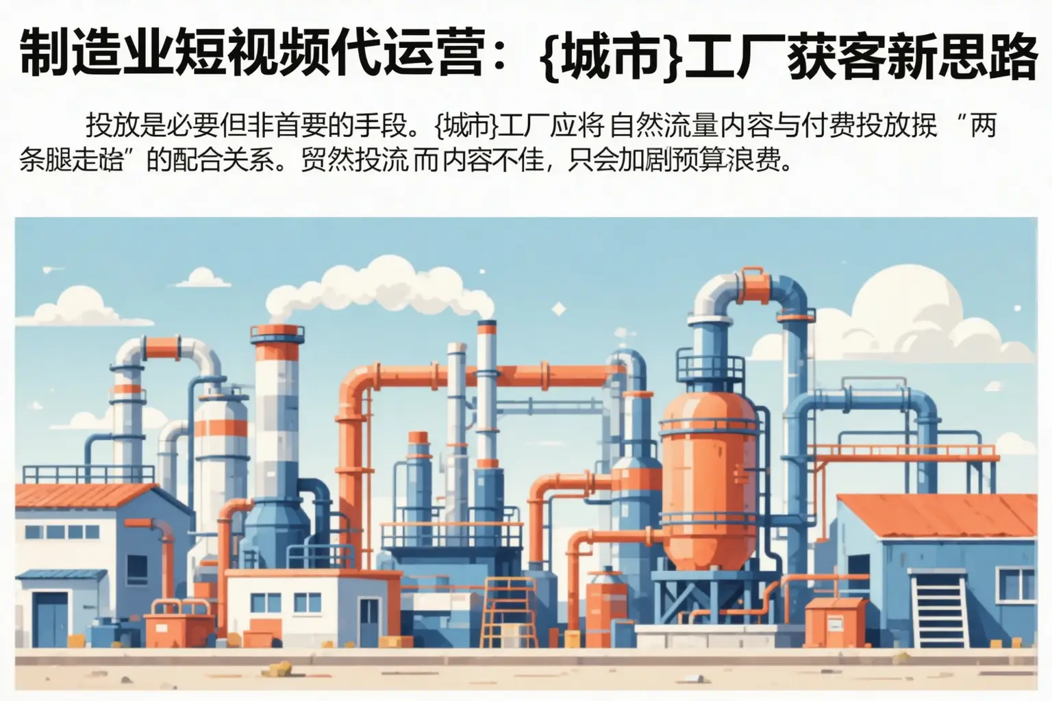 制造业短视频代运营:保定工厂获客新思路
