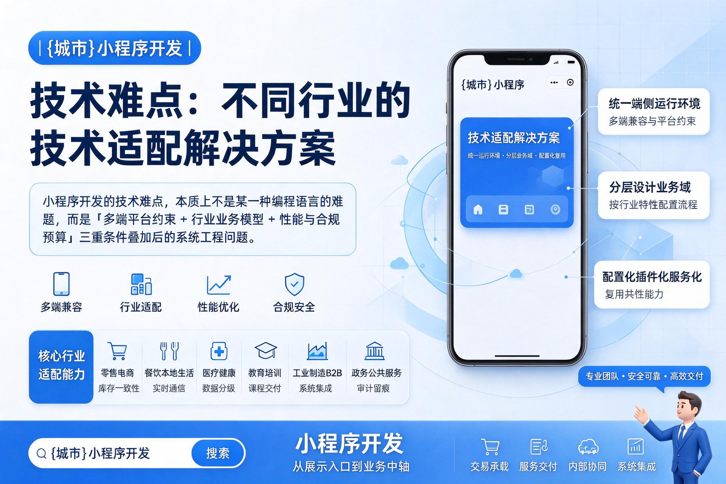 保定小程序开发的技术难点：不同行业的技术适配解决方案