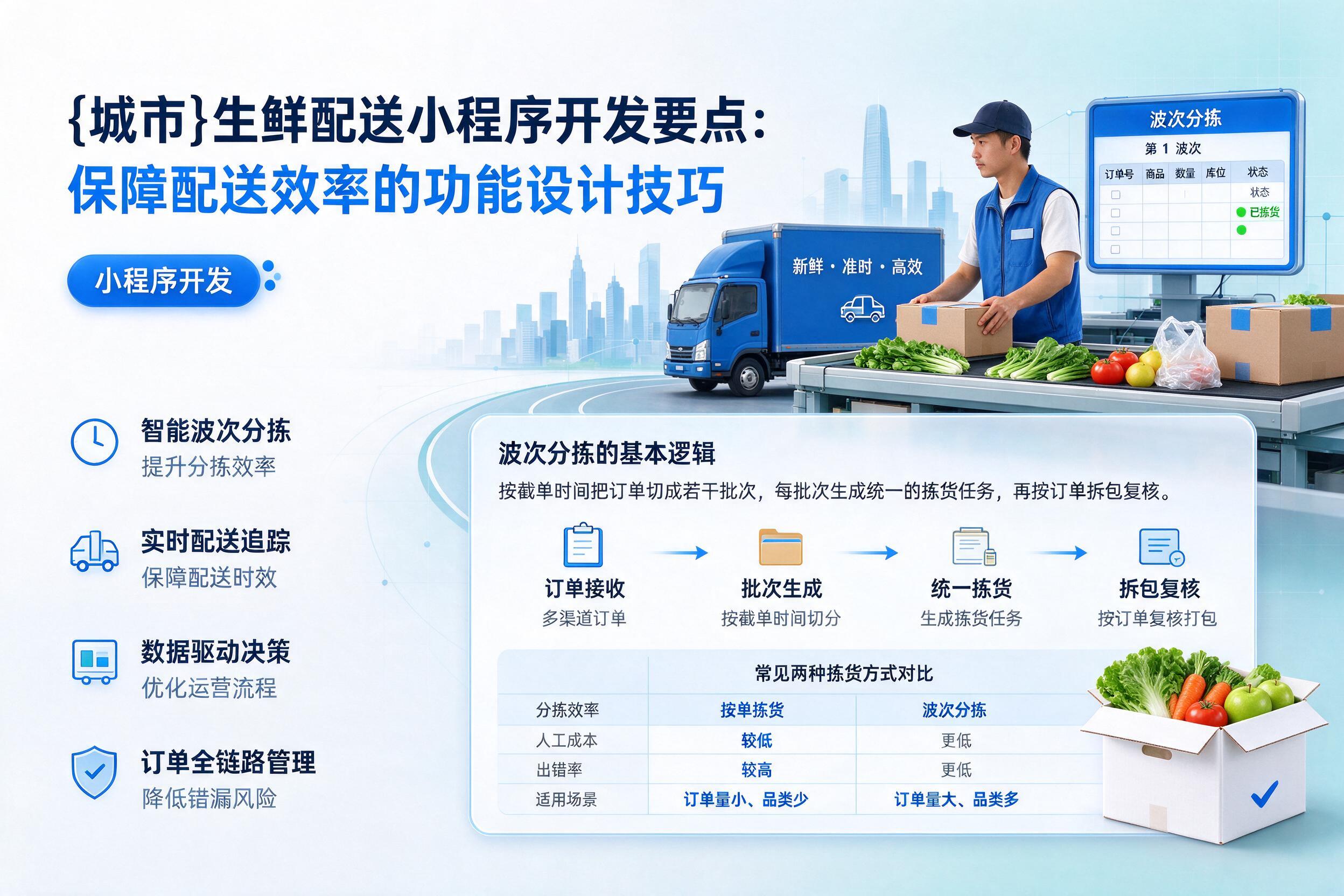 保定生鲜配送小程序开发要点：保障配送效率的功能设计技巧