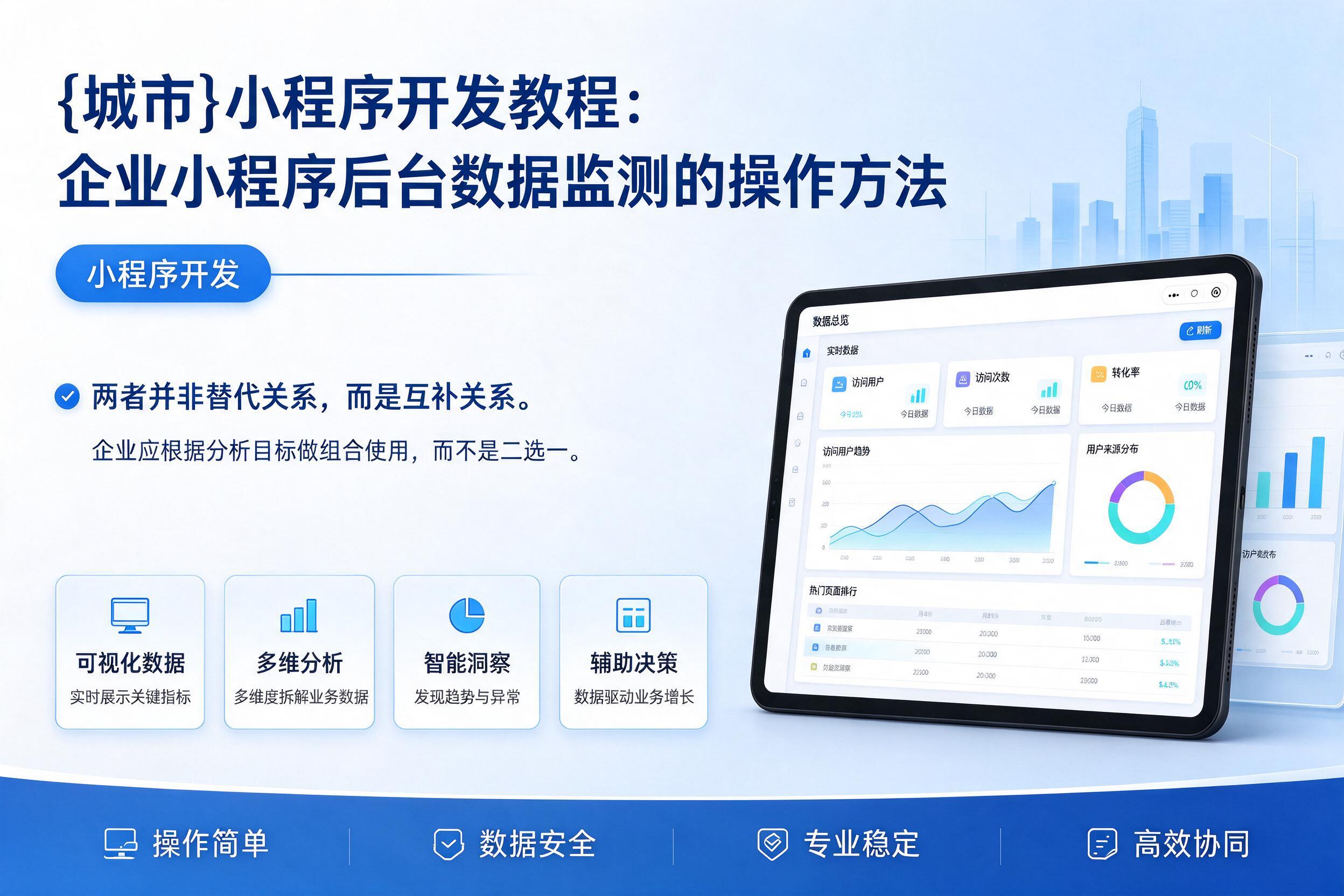 保定小程序开发教程:企业小程序后台数据监测的操作方法